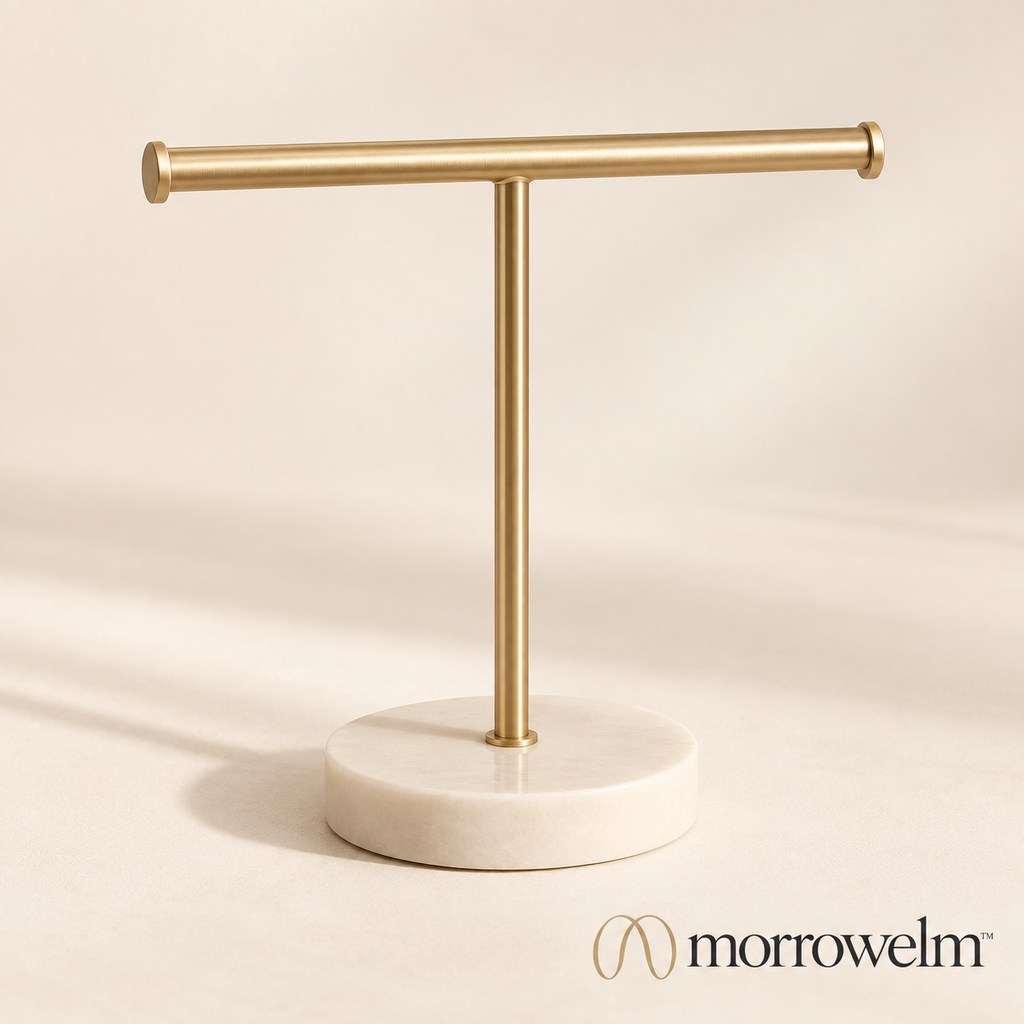 Gold-Tone T-Bar Jewelry Stand