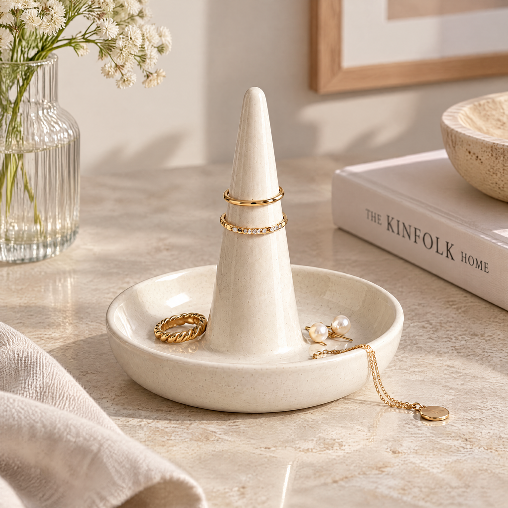 Ivory Cone Ring Holder