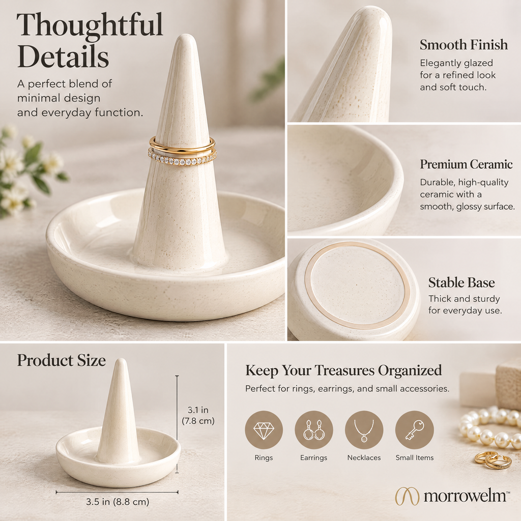 Ivory Cone Ring Holder