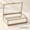 Gold-Frame Glass Jewelry Box