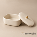 Ivory Gold-Knob Trinket Box