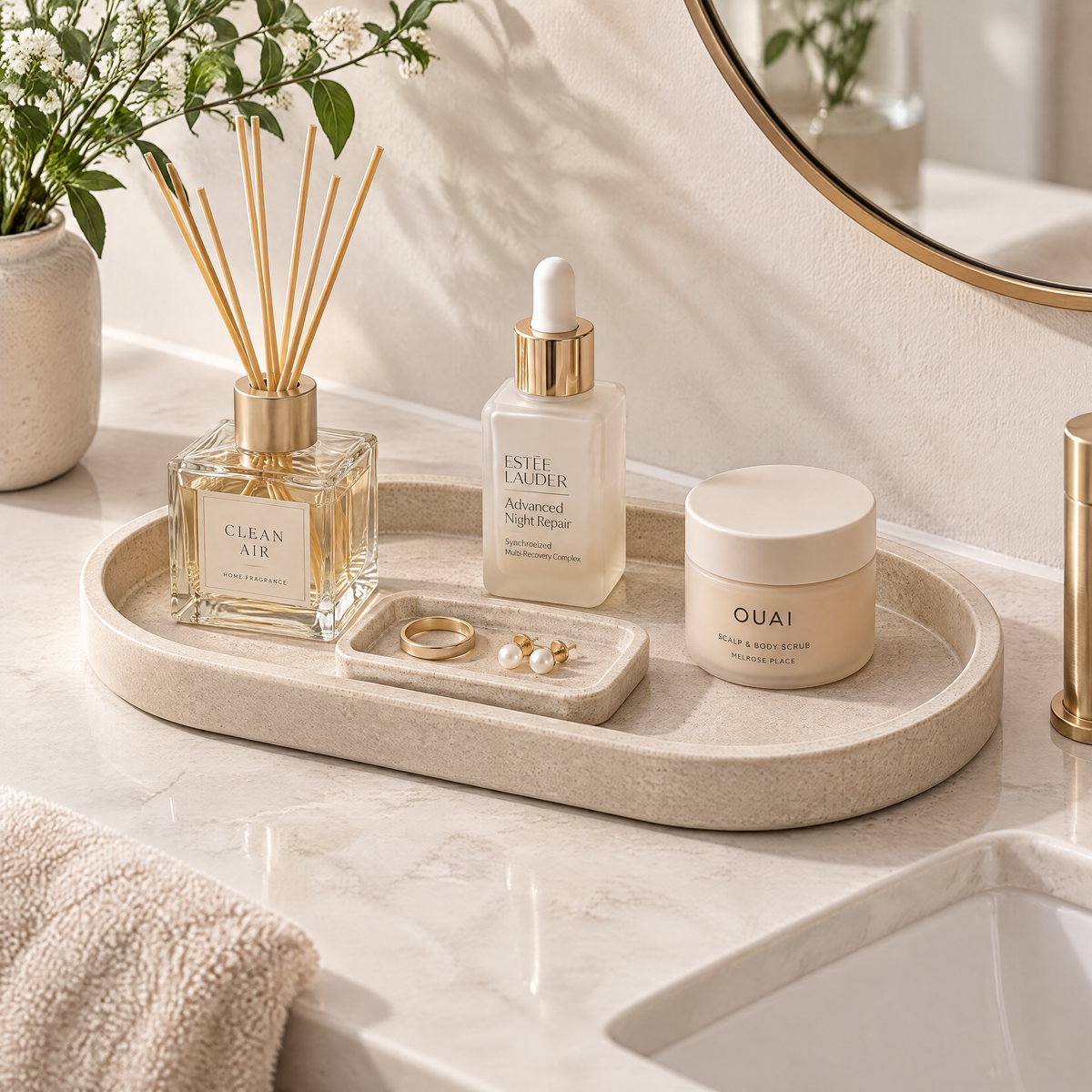 Beige Capsule Jewelry Tray