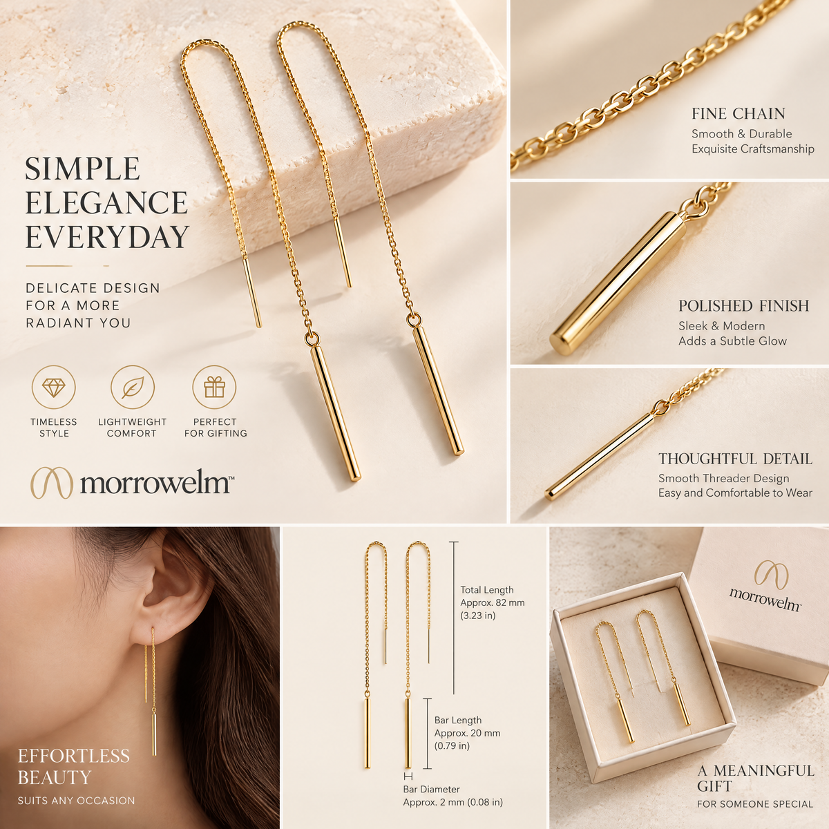 Bar Threader Earrings